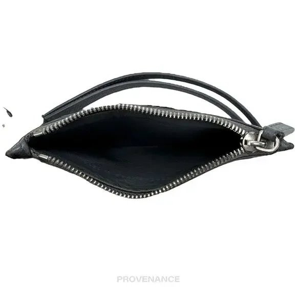 🔴 Balenciaga Logo Neck Lanyard Zip Card Wallet - Gray